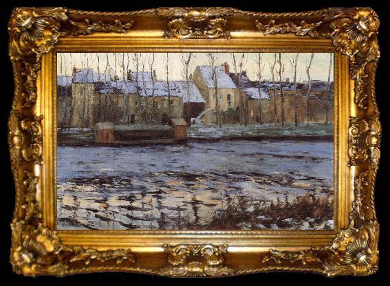framed  Maurice cullen Winter at Moret, ta009-2
